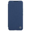 Nillkin Qin Cloth Pro Case etui Samsung Galaxy S23+ pokrowiec z klapką osłona na aparat niebieskie