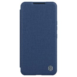 Nillkin Qin Cloth Pro Case etui Samsung Galaxy S23+ pokrowiec z klapką osłona na aparat niebieskie