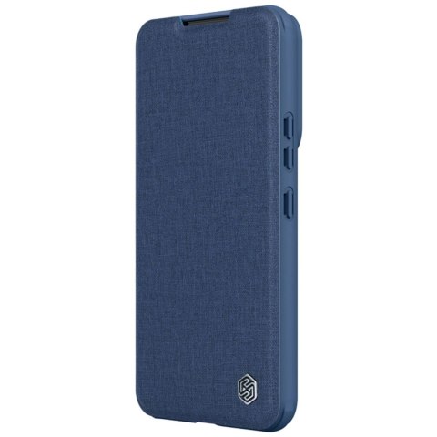 Nillkin Qin Cloth Pro Case etui Samsung Galaxy S23+ pokrowiec z klapką osłona na aparat niebieskie Nillkin Qin Cloth Pro Case etui Samsung Galaxy S23+ pokrowiec z klapką osłona na aparat niebieskie