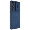 Nillkin Qin Cloth Pro Case etui Samsung Galaxy S23+ pokrowiec z klapką osłona na aparat niebieskie