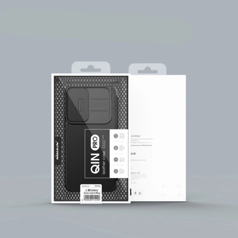 Nillkin Qin Cloth Pro Case etui Samsung Galaxy S23+ pokrowiec z klapką osłona na aparat niebieskie Nillkin Qin Cloth Pro Case etui Samsung Galaxy S23+ pokrowiec z klapką osłona na aparat niebieskie