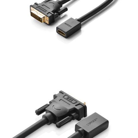 Ugreen kabel przewód adapter DVI (męski) - HDMI (żeński) 0.15m czarny (20118) Ugreen kabel przewód adapter DVI (męski) - HDMI (żeński) 0.15m czarny (20118)