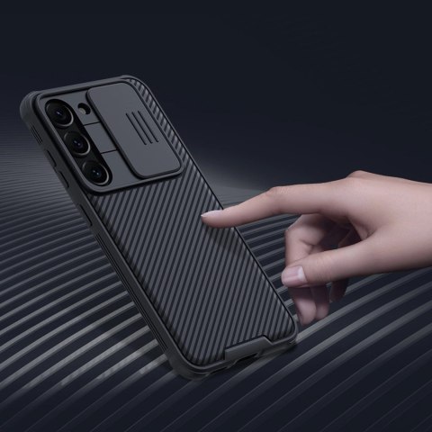 Nillkin CamShield Pro Case etui Samsung Galaxy S23 pokrowiec z osłoną na aparat czarne Nillkin CamShield Pro Case etui Samsung Galaxy S23 pokrowiec z osłoną na aparat czarne