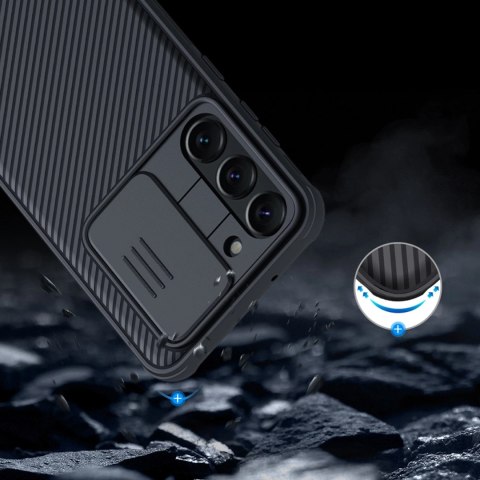 Nillkin CamShield Pro Case etui Samsung Galaxy S23 pokrowiec z osłoną na aparat czarne Nillkin CamShield Pro Case etui Samsung Galaxy S23 pokrowiec z osłoną na aparat czarne