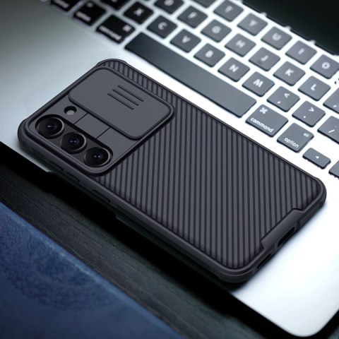Nillkin CamShield Pro Case etui Samsung Galaxy S23 pokrowiec z osłoną na aparat czarne Nillkin CamShield Pro Case etui Samsung Galaxy S23 pokrowiec z osłoną na aparat czarne