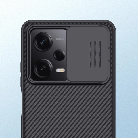 Nillkin CamShield Pro Case etui do Xiaomi Redmi Note 12 Pro / Poco X5 Pro 5G pokrowiec z osłoną na aparat czarne Nillkin CamShield Pro Case etui do Xiaomi Redmi Note 12 Pro / Poco X5 Pro 5G pokrowiec z osłoną na aparat czarne
