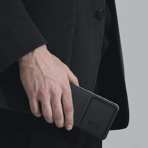Nillkin Synthetic Fiber S Case etui Samsung Galaxy S23+ pokrowiec osłona na aparat czarne Nillkin Synthetic Fiber S Case etui Samsung Galaxy S23+ pokrowiec osłona na aparat czarne