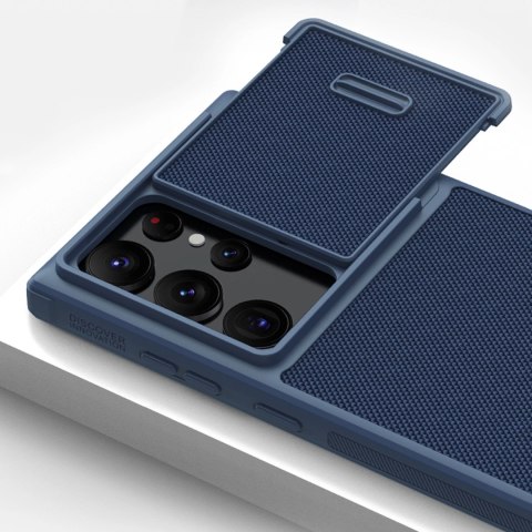 Nillkin Textured S Case etui Samsung Galaxy S22 Ultra pancerny pokrowiec z osłoną na aparat niebieskie Nillkin Textured S Case etui Samsung Galaxy S22 Ultra pancerny pokrowiec z osłoną na aparat niebieskie