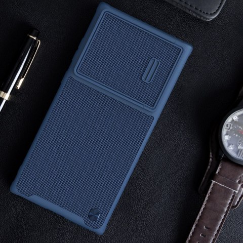 Nillkin Textured S Case etui Samsung Galaxy S22 Ultra pancerny pokrowiec z osłoną na aparat niebieskie Nillkin Textured S Case etui Samsung Galaxy S22 Ultra pancerny pokrowiec z osłoną na aparat niebieskie