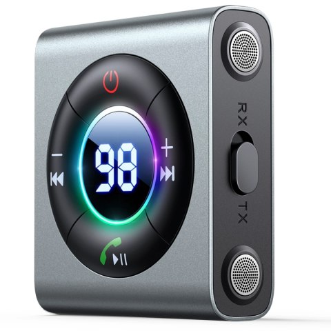 Transmiter Joyroom JR-CB2 Bluetooth AUX do samochodu, telewizora - szary Transmiter Joyroom JR-CB2 Bluetooth AUX do samochodu, telewizora - szary