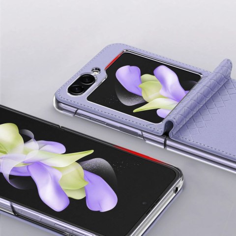 Etui Dux Ducis Bril skórzane na Samsung Galaxy Z Flip 5 5G - fioletowe Etui Dux Ducis Bril skórzane na Samsung Galaxy Z Flip 5 5G - fioletowe