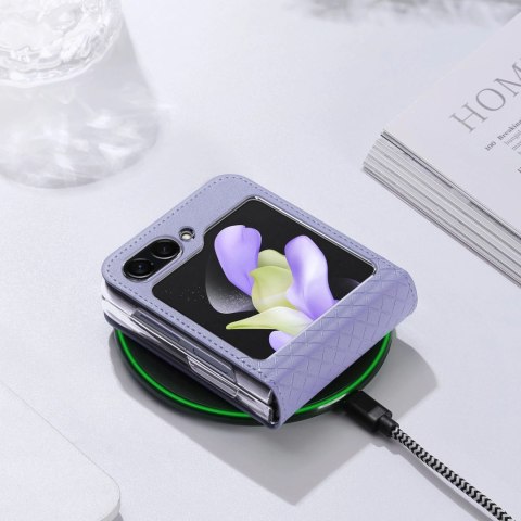 Etui Dux Ducis Bril skórzane na Samsung Galaxy Z Flip 5 5G - fioletowe Etui Dux Ducis Bril skórzane na Samsung Galaxy Z Flip 5 5G - fioletowe