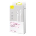 Kabel Baseus CATS010302 Lightning - USB-C 20W 480Mb/s 2m - biały