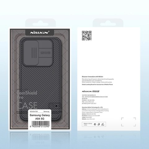 Nillkin CamShield Pro Case etui do Samsung Galaxy A54 5G pokrowiec z osłoną na aparat czarne Nillkin CamShield Pro Case etui do Samsung Galaxy A54 5G pokrowiec z osłoną na aparat czarne