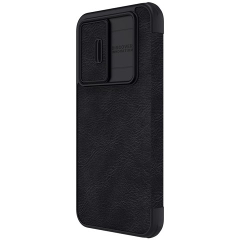 Nillkin Qin Leather Pro Case etui do Samsung Galaxy A54 5G pokrowiec z klapką osłona na aparat czarne Nillkin Qin Leather Pro Case etui do Samsung Galaxy A54 5G pokrowiec z klapką osłona na aparat czarne