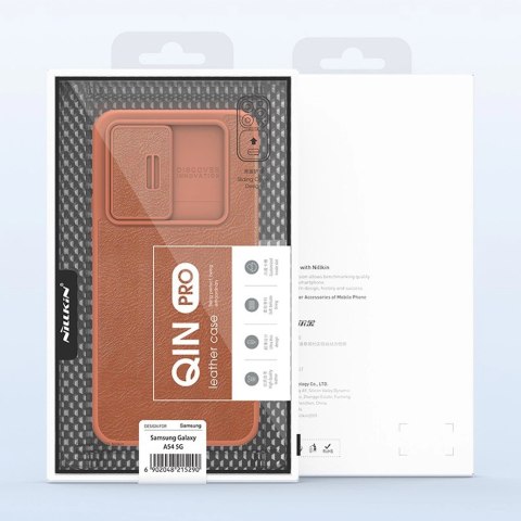 Nillkin Qin Leather Pro Case etui do Samsung Galaxy A54 5G pokrowiec z klapką osłona na aparat czarne Nillkin Qin Leather Pro Case etui do Samsung Galaxy A54 5G pokrowiec z klapką osłona na aparat czarne
