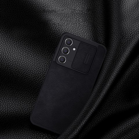 Nillkin Qin Leather Pro Case etui do Samsung Galaxy A54 5G pokrowiec z klapką osłona na aparat czarne Nillkin Qin Leather Pro Case etui do Samsung Galaxy A54 5G pokrowiec z klapką osłona na aparat czarne