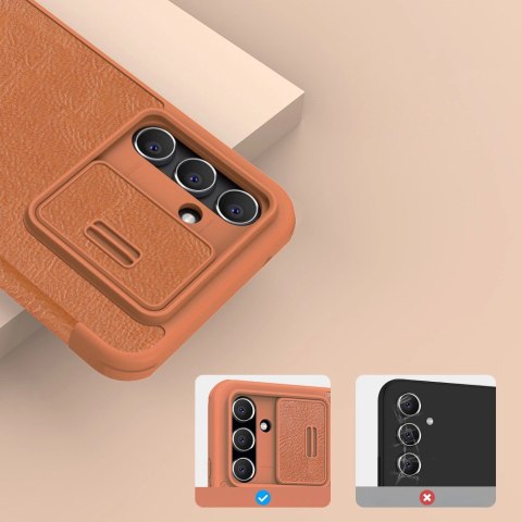 Nillkin Qin Leather Pro Case etui do Samsung Galaxy A54 5G pokrowiec z klapką osłona na aparat czarne Nillkin Qin Leather Pro Case etui do Samsung Galaxy A54 5G pokrowiec z klapką osłona na aparat czarne