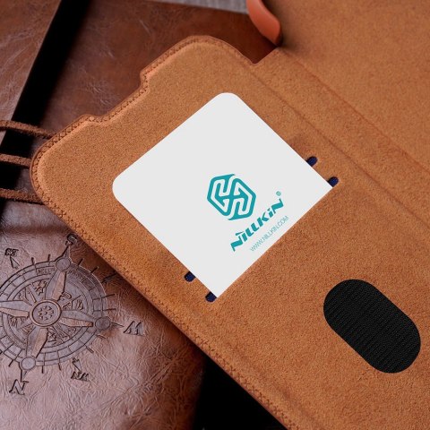 Nillkin Qin Leather Pro Case etui do Samsung Galaxy A54 5G pokrowiec z klapką osłona na aparat czarne Nillkin Qin Leather Pro Case etui do Samsung Galaxy A54 5G pokrowiec z klapką osłona na aparat czarne