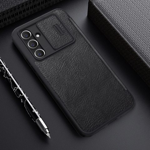 Nillkin Qin Leather Pro Case etui do Samsung Galaxy A54 5G pokrowiec z klapką osłona na aparat czarne Nillkin Qin Leather Pro Case etui do Samsung Galaxy A54 5G pokrowiec z klapką osłona na aparat czarne