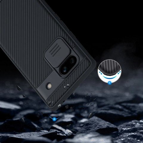 Pancerne etui Google Pixel 7a z osłoną na aparat Nillkin CamShield Pro Case - czarne Pancerne etui Google Pixel 7a z osłoną na aparat Nillkin CamShield Pro Case - czarne