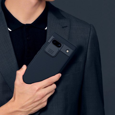Pancerne etui Google Pixel 7a z osłoną na aparat Nillkin CamShield Pro Case - czarne Pancerne etui Google Pixel 7a z osłoną na aparat Nillkin CamShield Pro Case - czarne