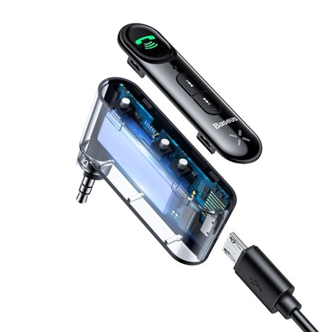 Transmiter Bluetooth AUX Baseus BSBA-02 (Overseas Edition) - czarny Transmiter Bluetooth AUX Baseus BSBA-02 (Overseas Edition) - czarny