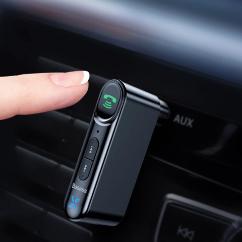 Transmiter Bluetooth AUX Baseus BSBA-02 (Overseas Edition) - czarny Transmiter Bluetooth AUX Baseus BSBA-02 (Overseas Edition) - czarny