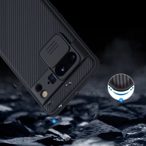 Etui z osłoną na aparat Nillkin CamShield Pro Case do Google Pixel 8 Pro - niebieskie Etui z osłoną na aparat Nillkin CamShield Pro Case do Google Pixel 8 Pro - niebieskie