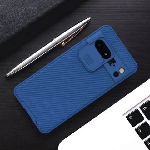 Etui z osłoną na aparat Nillkin CamShield Pro Case do Google Pixel 8 Pro - niebieskie Etui z osłoną na aparat Nillkin CamShield Pro Case do Google Pixel 8 Pro - niebieskie