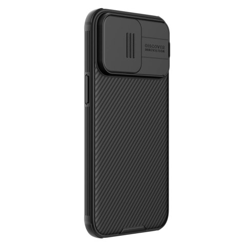 Pancerne etui Nillkin CamShield Pro Magnetic Case do iPhone 15 Pro Max z osłoną na aparat - czarne Pancerne etui Nillkin CamShield Pro Magnetic Case do iPhone 15 Pro Max z osłoną na aparat - czarne