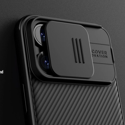 Pancerne etui Nillkin CamShield Pro Magnetic Case do iPhone 15 Pro Max z osłoną na aparat - czarne Pancerne etui Nillkin CamShield Pro Magnetic Case do iPhone 15 Pro Max z osłoną na aparat - czarne