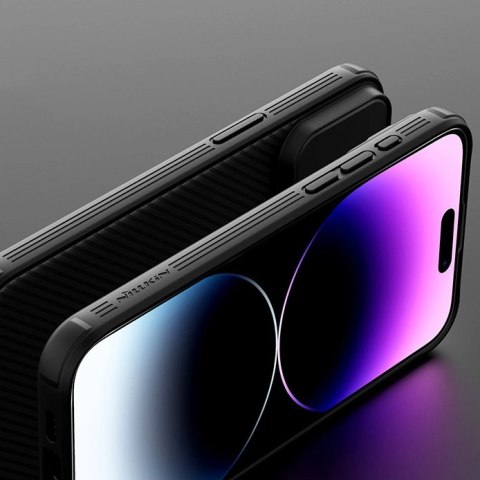 Pancerne etui Nillkin CamShield Pro Magnetic Case do iPhone 15 Pro Max z osłoną na aparat - czarne Pancerne etui Nillkin CamShield Pro Magnetic Case do iPhone 15 Pro Max z osłoną na aparat - czarne