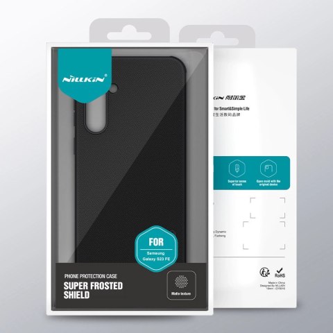 Wzmocnione etui Nillkin Super Frosted Shield Pro do Samsung Galaxy S23 FE - niebieskie Wzmocnione etui Nillkin Super Frosted Shield Pro do Samsung Galaxy S23 FE - niebieskie