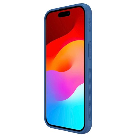 Wzmocnione etui do iPhone 15 Plus Nillkin Super Frosted Shield Pro - niebieskie Wzmocnione etui do iPhone 15 Plus Nillkin Super Frosted Shield Pro - niebieskie