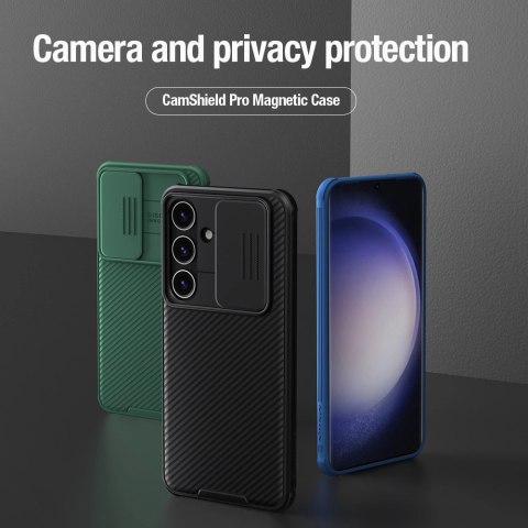 Etui Nillkin CamShield Pro pancerne z osłona na aparat do Samsung Galaxy S24 - zielone Etui Nillkin CamShield Pro pancerne z osłona na aparat do Samsung Galaxy S24 - zielone