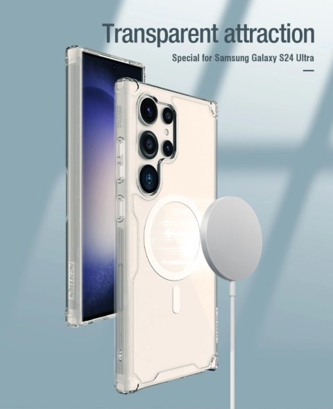 Etui Nillkin Nature Pro pancerne z magnetycznym ringiem do Samsung Galaxy S24 Ultra - białe Etui Nillkin Nature Pro pancerne z magnetycznym ringiem do Samsung Galaxy S24 Ultra - białe