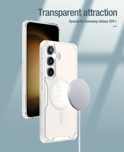 Etui Nillkin Nature Pro pancerne z magnetycznym ringiem do Samsung Galaxy S24+ - białe Etui Nillkin Nature Pro pancerne z magnetycznym ringiem do Samsung Galaxy S24+ - białe