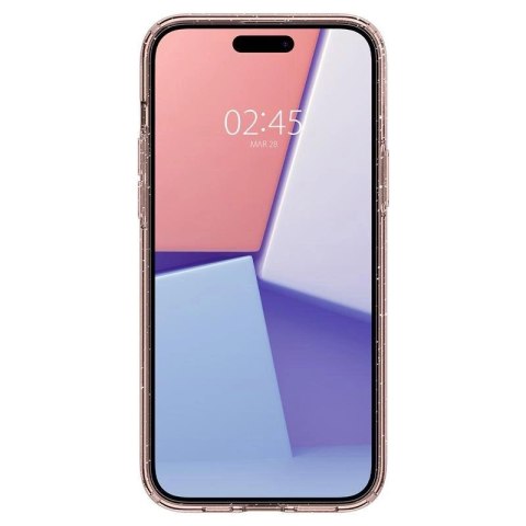 Etui Spigen Liquid Crystal Glitter na iPhone 15 Plus - różowo-przezroczyste Etui Spigen Liquid Crystal Glitter na iPhone 15 Plus - różowo-przezroczyste