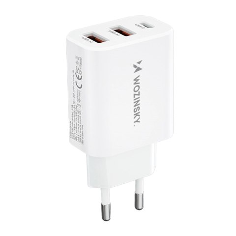 Ładowarka sieciowa Wozinsky CWCUCW 30W USB-C / 2 x USB-A - biała Ładowarka sieciowa Wozinsky CWCUCW 30W USB-C / 2 x USB-A - biała