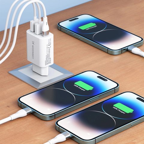 Ładowarka sieciowa Wozinsky CWCUCW 30W USB-C / 2 x USB-A - biała Ładowarka sieciowa Wozinsky CWCUCW 30W USB-C / 2 x USB-A - biała