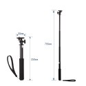 Selfie stick z uchwytem na kamerę - czarny