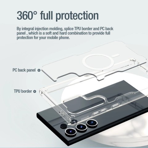 Etui Nillkin Nature Pro pancerne z magnetycznym ringiem do Samsung Galaxy S24 Ultra - białe Etui Nillkin Nature Pro pancerne z magnetycznym ringiem do Samsung Galaxy S24 Ultra - białe