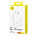 Kabel Baseus CB000066 USB-C - USB-C 240W PD 8K 60Hz 1m - biały