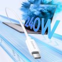Kabel Baseus CB000066 USB-C - USB-C 240W PD 8K 60Hz 1m - biały