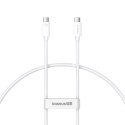 Kabel Baseus CB000066 USB-C - USB-C 240W PD 8K 60Hz 1m - biały