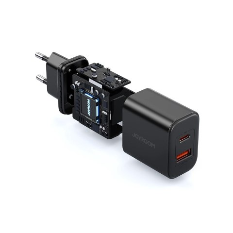 Ładowarka EU Joyroom JR-TCF05 20W USB-A USB-C + kabel USB-C - czarna Ładowarka EU Joyroom JR-TCF05 20W USB-A USB-C + kabel USB-C - czarna