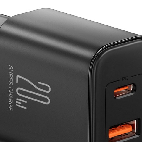 Ładowarka EU Joyroom JR-TCF05 20W USB-A USB-C + kabel USB-C - czarna Ładowarka EU Joyroom JR-TCF05 20W USB-A USB-C + kabel USB-C - czarna
