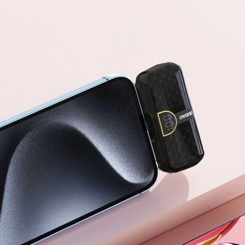 Powerbank Dudao K20SL 5000mAh mini ze złączami Lightning / USB-C - czarny Powerbank Dudao K20SL 5000mAh mini ze złączami Lightning / USB-C - czarny