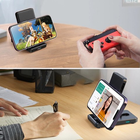 Stacja ładująca 4w1 Joyroom JR-WQS02 iPhone AirPods Apple Watch składana - czarna Stacja ładująca 4w1 Joyroom JR-WQS02 iPhone AirPods Apple Watch składana - czarna